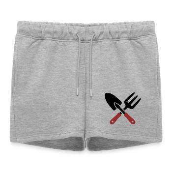 Icône de pelle d’outil de jardin - Short de survêtement femme premium - gris chiné - Devant - AI Model Female 172 light (172cm)