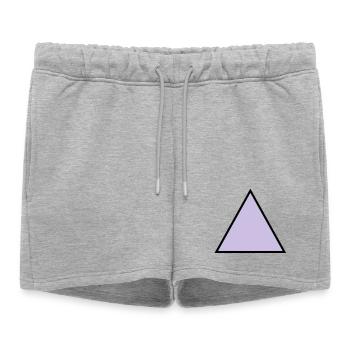 forme de triangle hippie triangle - Short de survêtement femme premium - gris chiné - Devant - AI Model Female 172 light (172cm)