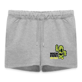 cactus comic - Women’s Premium Organic Sweatshorts - heather grey - Front - AI Model Female 172 light (172cm)