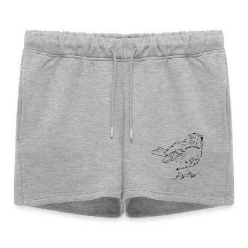 Moineau - Short de survêtement femme premium - gris chiné - Devant - AI Model Female 172 light (172cm)