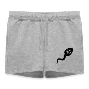 Spermatozoïdes spermatozoïdes football - Short de survêtement femme premium - gris chiné - Devant - AI Model Female 172 light (172cm)