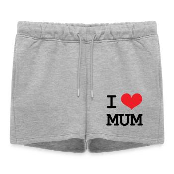 I Love My Mom - Mother's Day - Women’s Premium Organic Sweatshorts - heather grey - Front - AI Model Female 172 light (172cm)