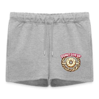 Donut Abandonne – Donut Motivationnel - Short de survêtement femme premium - gris chiné - Devant - AI Model Female 172 light (172cm)
