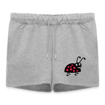 coccinelle - Short de survêtement femme premium - gris chiné - Devant - AI Model Female 172 light (172cm)