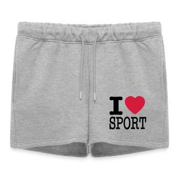 J'aime le sport - Short de survêtement femme premium - gris chiné - Devant - AI Model Female 172 light (172cm)