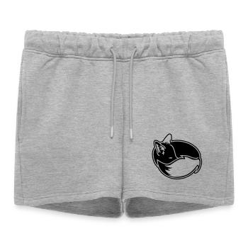 Foxy Brown Firefox - Short de survêtement femme premium - gris chiné - Devant - AI Model Female 172 light (172cm)