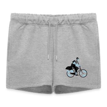 Transport Douceur - Short de survêtement femme premium - gris chiné - Devant - AI Model Female 172 light (172cm)