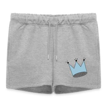 Couronne - Short de survêtement femme premium - gris chiné - Devant - AI Model Female 172 light (172cm)