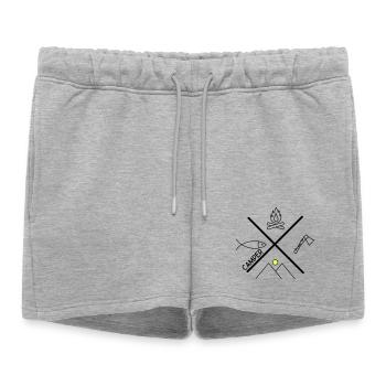 Design amusant pour les campeurs - Short de survêtement femme premium - gris chiné - Devant - AI Model Female 172 light (172cm)