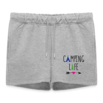 Vie de camping - Short de survêtement femme premium - gris chiné - Devant - AI Model Female 172 light (172cm)