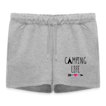 Vie de camping - Short de survêtement femme premium - gris chiné - Devant - AI Model Female 172 light (172cm)