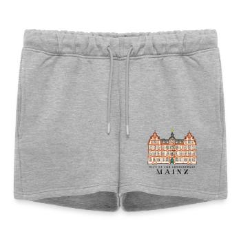 Mainz, City of Book Printing, Germany - Women’s Premium Organic Sweatshorts - heather grey - Front - AI Model Female 172 light (172cm)