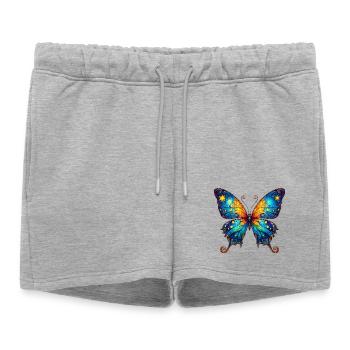 Van Gogh butterfly - Women’s Premium Organic Sweatshorts - heather grey - Front - AI Model Female 172 light (172cm)