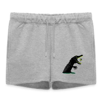 Crocodile que j’aime que tu manges - Short de survêtement femme premium - gris chiné - Devant - AI Model Female 172 light (172cm)