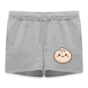 Adorables boulettes kawaii - Short de survêtement femme premium - gris chiné - Devant - AI Model Female 172 light (172cm)