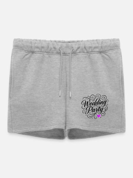 Fête de mariage Fête de mariage - Short de survêtement femme premium - gris chiné