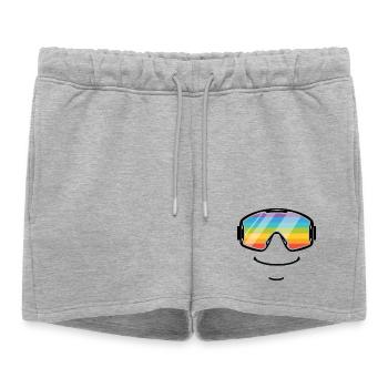 Lunettes de ski Sourire arc-en-ciel Après-Ski - Short de survêtement femme premium - gris chiné - Devant - AI Model Female 172 light (172cm)