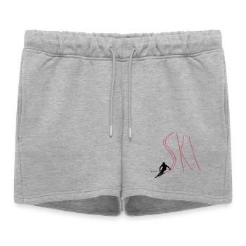 Ski - Short de survêtement femme premium - gris chiné - Devant - AI Model Female 172 light (172cm)