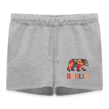 Hauptstad Berlin Grand motif pour les Berlinois - Short de survêtement femme premium - gris chiné - Devant - AI Model Female 172 light (172cm)
