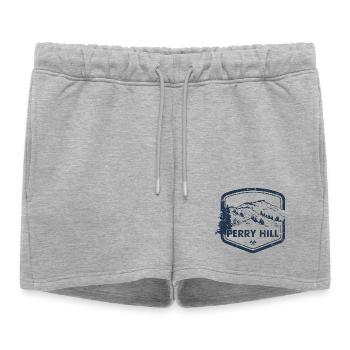 Sentier de la montagne Perry Hill - Short de survêtement femme premium - gris chiné - Devant - AI Model Female 172 light (172cm)