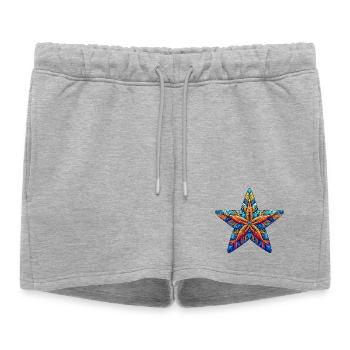 Étoile de mer - Short de survêtement femme premium - gris chiné - Devant - AI Model Female 172 light (172cm)