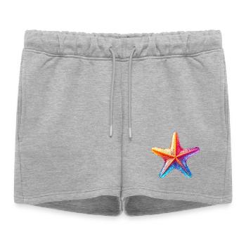 Étoile de mer - Short de survêtement femme premium - gris chiné - Devant - AI Model Female 172 light (172cm)