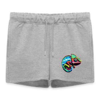 Caméléon - Short de survêtement femme premium - gris chiné - Devant - AI Model Female 172 light (172cm)