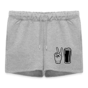 Commander de la bière - Short de survêtement femme premium - gris chiné - Devant - AI Model Female 172 light (172cm)