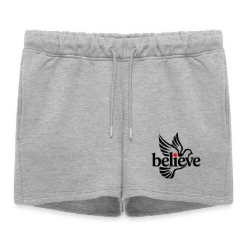 Croire pigeon - Short de survêtement femme premium - gris chiné - Devant - AI Model Female 172 light (172cm)