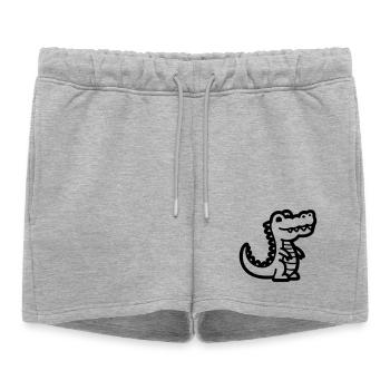 alligator - Short de survêtement femme premium - gris chiné - Devant - AI Model Female 172 light (172cm)