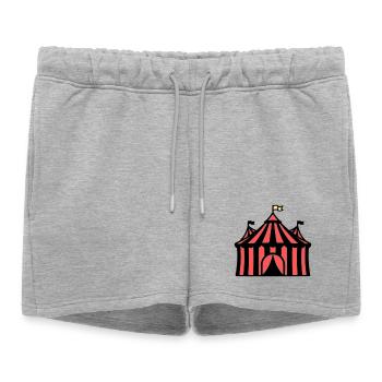 Cirque Tente Manege Cirque Coloré - Short de survêtement femme premium - gris chiné - Devant - AI Model Female 172 light (172cm)