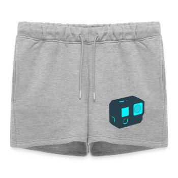 Action Camera Drone Icon - Women’s Premium Organic Sweatshorts - heather grey - Front - AI Model Female 172 light (172cm)