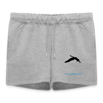 Les sauteurs de la tour - Short de survêtement femme premium - gris chiné - Devant - AI Model Female 172 light (172cm)