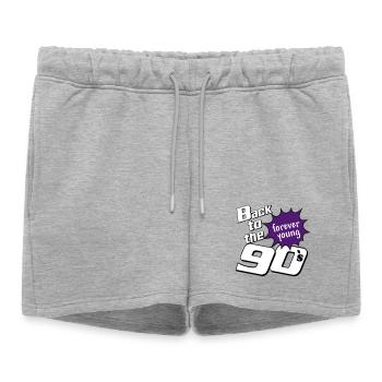 90s Party , Theme Party , forever Young (25) - Women’s Premium Organic Sweatshorts - heather grey - Front - AI Model Female 172 light (172cm)