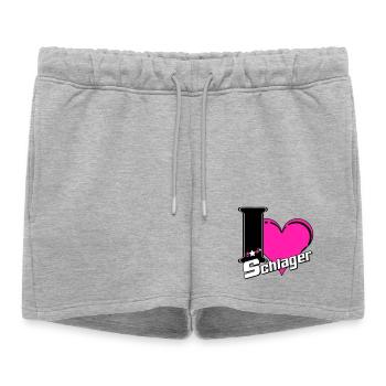 Schlager Party , Schlager Musique , Schlager Love - Short de survêtement femme premium - gris chiné - Devant - AI Model Female 172 light (172cm)