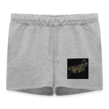 Wall Street Nous faisons confiance Motif financier - Short de survêtement femme premium - gris chiné - Devant - AI Model Female 172 light (172cm)