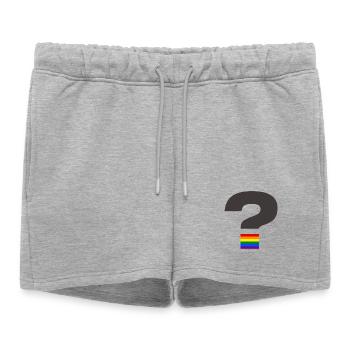 Pride Question Mark Graphic - Women’s Premium Organic Sweatshorts - heather grey - Front - AI Model Female 172 light (172cm)