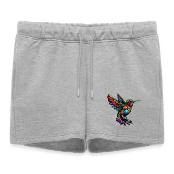 Colibri - Short de survêtement femme premium - gris chiné - Devant - AI Model Female 172 light (172cm)