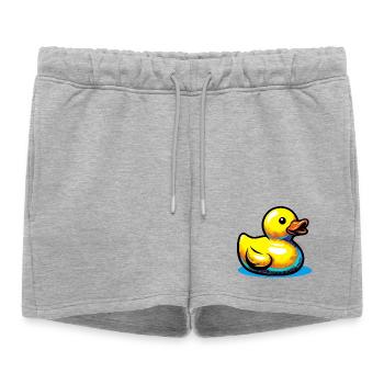 Caneton Canard Canard Canard - Short de survêtement femme premium - gris chiné - Devant - AI Model Female 172 light (172cm)