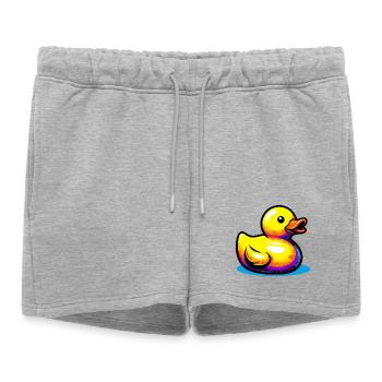 Caneton Canard Canard Canard - Short de survêtement femme premium - gris chiné - Devant - AI Model Female 172 light (172cm)