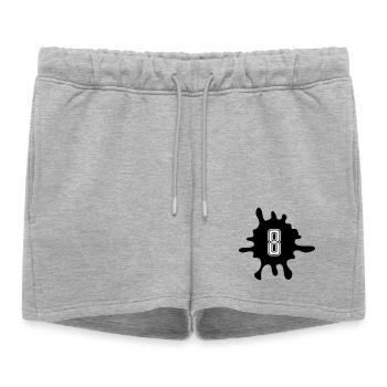 Blobs 8 Number - Women’s Premium Organic Sweatshorts - heather grey - Front - AI Model Female 172 light (172cm)