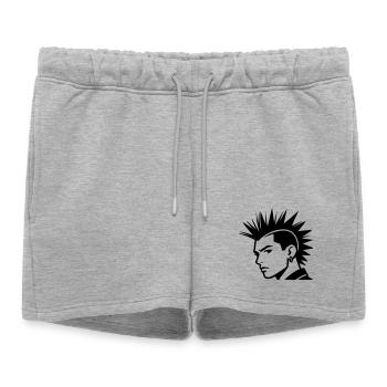 Punk - Short de survêtement femme premium - gris chiné - Devant - AI Model Female 172 light (172cm)