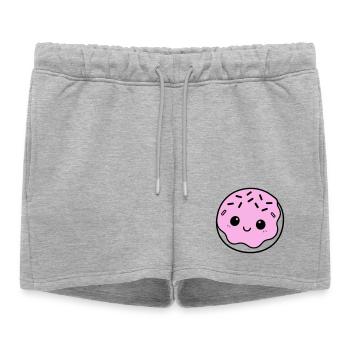 Donut mignon - Short de survêtement femme premium - gris chiné - Devant - AI Model Female 172 light (172cm)
