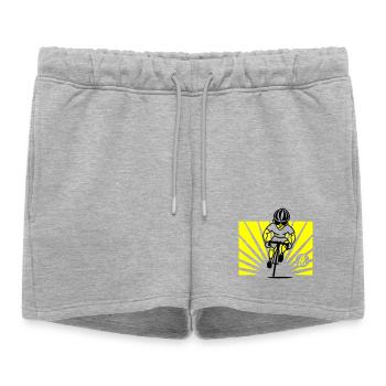 Cyclist - Short de survêtement femme premium - gris chiné - Devant - AI Model Female 172 light (172cm)