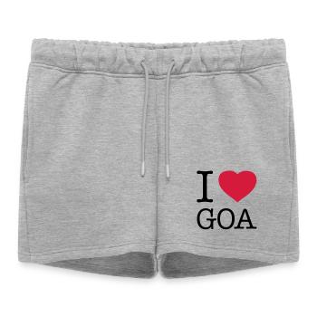 J’AIME GOA Inde - Short de survêtement femme premium - gris chiné - Devant - AI Model Female 172 light (172cm)
