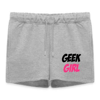 Geek Girl - Short de survêtement femme premium - gris chiné - Devant - AI Model Female 172 light (172cm)