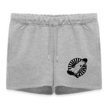 Dessin de skateboard - Short de survêtement femme premium - gris chiné - Devant - AI Model Female 172 light (172cm)