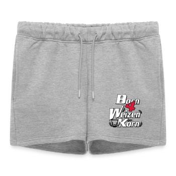 Grain de blé - born 4 grain - Party Fun --- - Short de survêtement femme premium - gris chiné - Devant - AI Model Female 172 light (172cm)