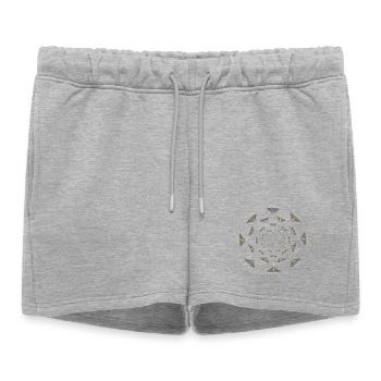 Symbole graphique - Short de survêtement femme premium - gris chiné - Devant - AI Model Female 172 light (172cm)