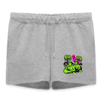 Fantôme dans la jungle - Short de survêtement femme premium - gris chiné - Devant - AI Model Female 172 light (172cm)